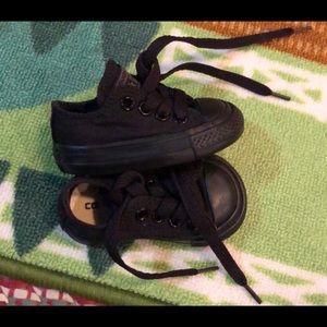 Baby Converse Size 2 All Black